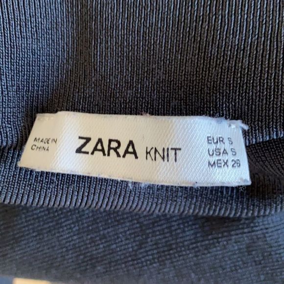 Zara Knit Cut Out Crop Top Trurtle Neck Top - Picture 8 of 9